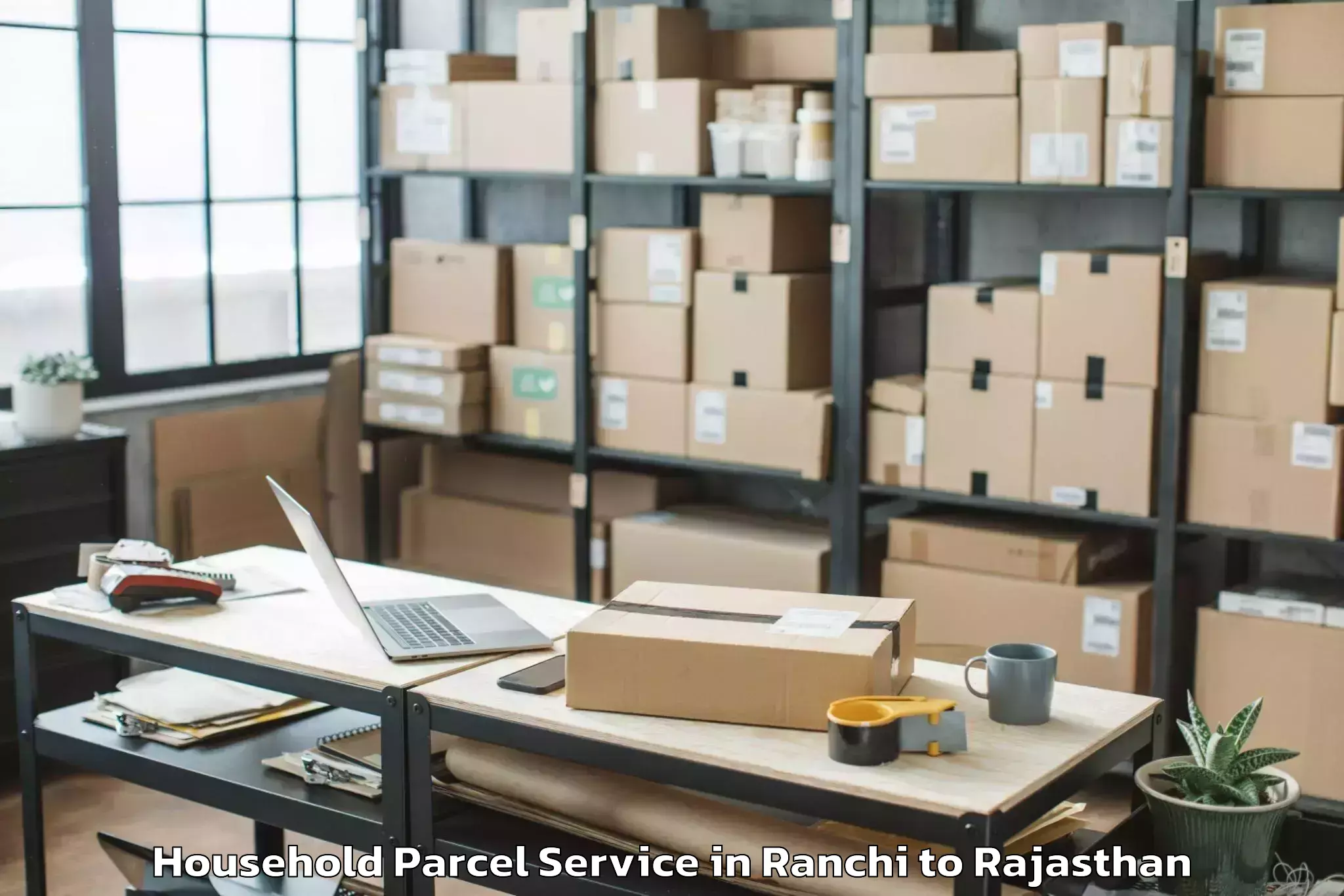 Easy Ranchi to Madhav University Pindwara Household Parcel Booking